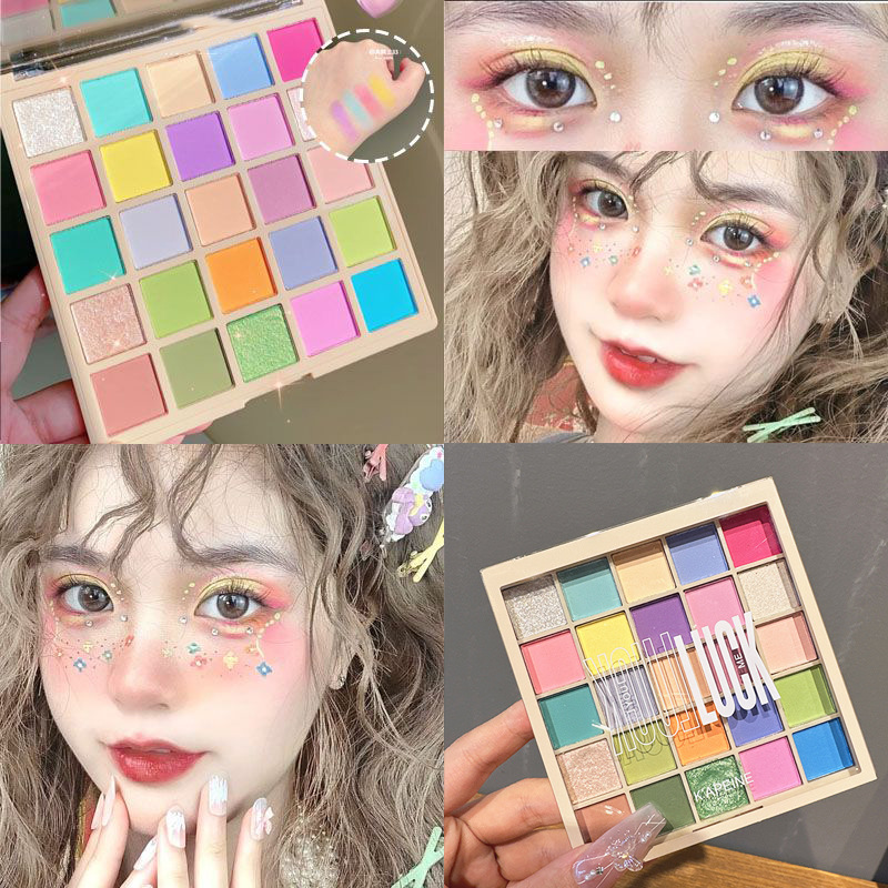 Capel 25 color Lucky Eyeshadow Macarons Color Stage Maquillaje Sombra de ojos nacarada Sombra de ojos cosméticos