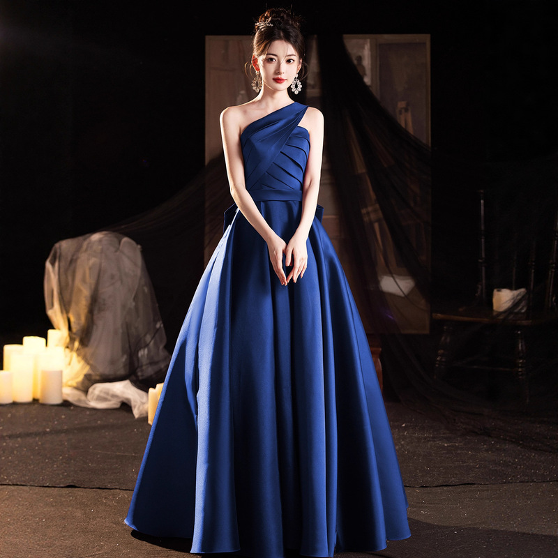 Large Choir Performance Dress for Women, Long Evening Gown for Banquet, Elegant Host, Fairy-Like Conductor, Long Formal Dress for Adult Art Exams
