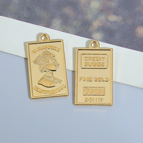 DIY Alloy Accessories Beauty Head Tag Pendant Necklace Bracelet Keychain Holder Letter Coin Currency Pendant