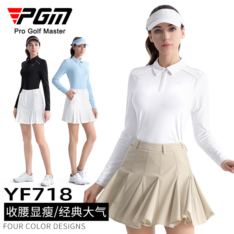 PGM Golf Women's Autumn Long Sleeve T-Shirt POLO Shirt Sports Simple Women's Top Factory Outlet PGM Golf Women's Autumn Long Sleeve T-Shirt POLO Shirt Sports Simple Women's Top Factory Outlet