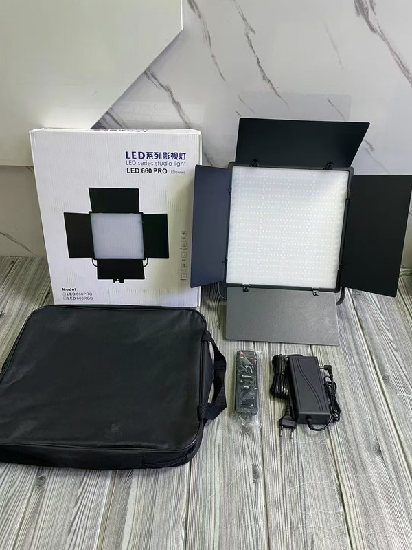 LED660pro摄影视频补光灯 直播补光户外RGB氛围灯 方形挡板平板灯|undefined