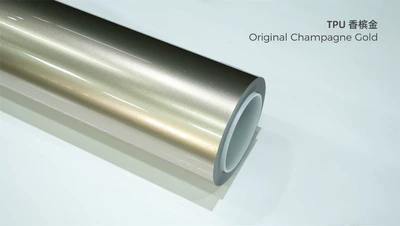 Car color change film TPU pearl white diamond white charm gold laser white black midnight blue glow purple dragon blue color PPF (Auto Color Change Film) - tpu-champagne-gold-light-dry-paste-without-baking-15215-m