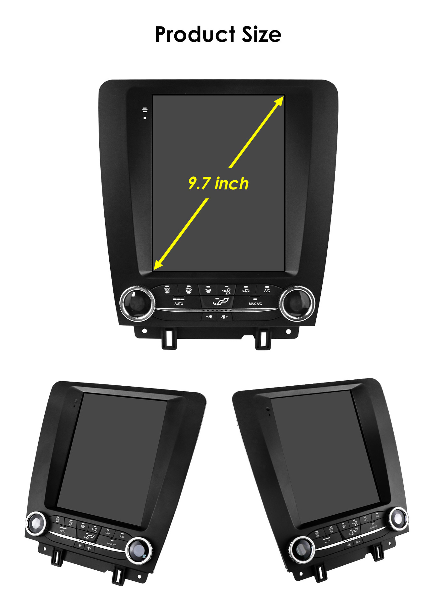 Suitable for 10-14 Ford Mustang Modified Models, Mustang-Specific 9.7inch Vertical Screen Android Large-Screen Navigation Gps