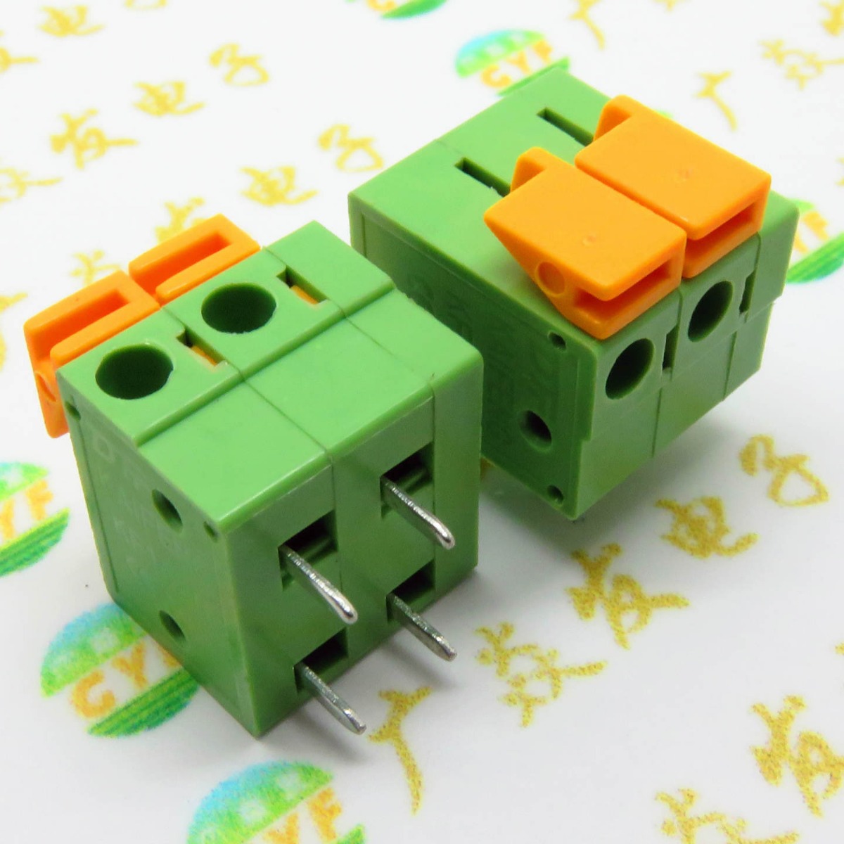 免螺丝接线端子KF142R-5.08-2P 弹簧式接线端子 铜