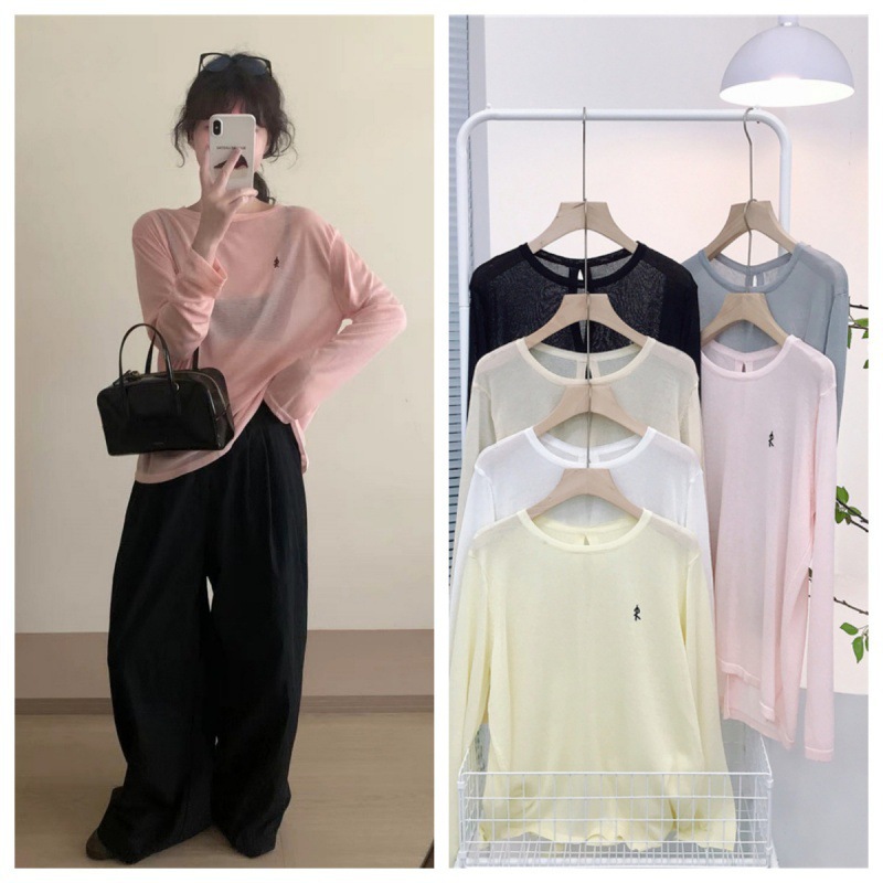Fashionable summer light and thin breathable knitted sweater with a…