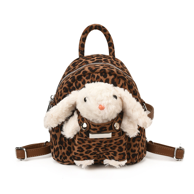 Caricatura encantadora mochila de peluche conejo viaje ligero mochila para niños y niñas nueva mochila para niños de comercio exterior