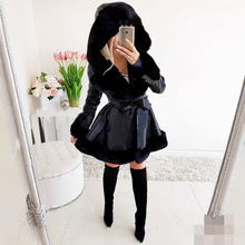 Imitation fur hooded snow warm coat���~߅ϵ����ů��Ƥ������