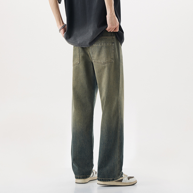 Summer retro loose straight jeans