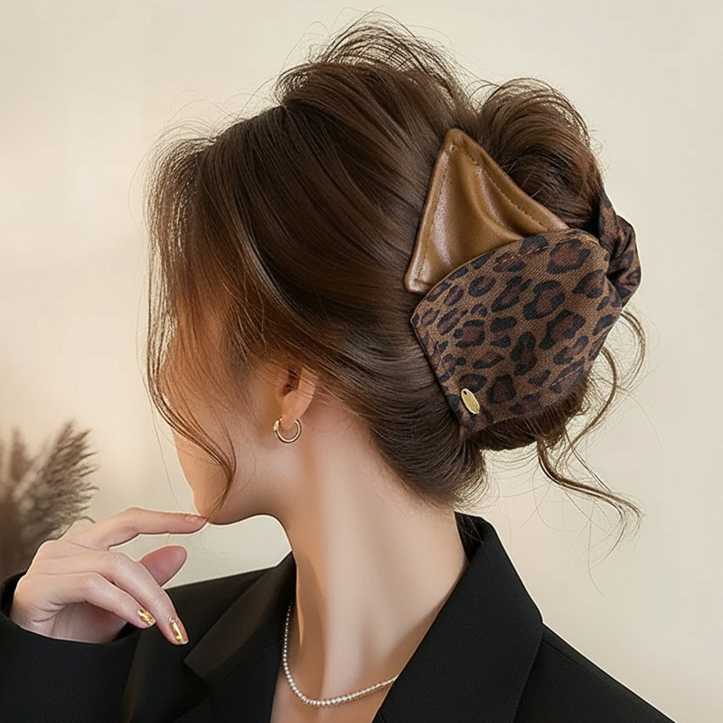 449 швейный захват с леопардовым принтом 13 см