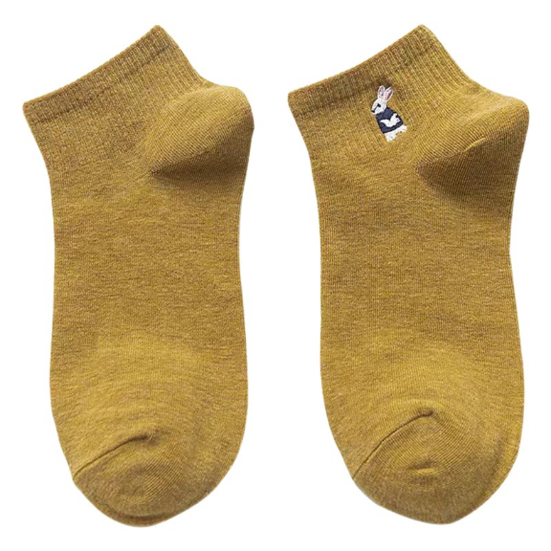 Fresh and Cute Embroidered Cartoon Cotton Socks Children 2024 Spring and Summer Short Socks Sweat Absorbing Breathable Casual Short Socks