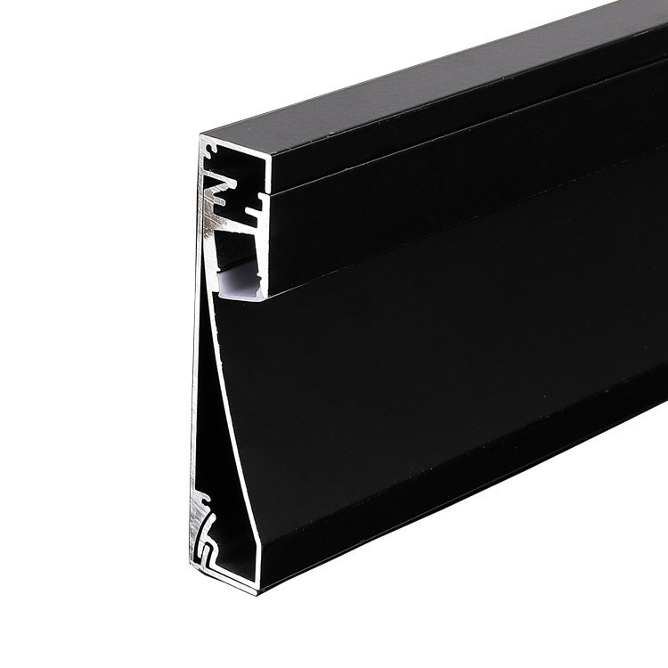 Perfil de aluminio para tiras de luz LED, carcasa lineal para iluminación, línea de zócalo luminosa, perfil de aluminio oculto para zócalo, kit de perfil de aluminio