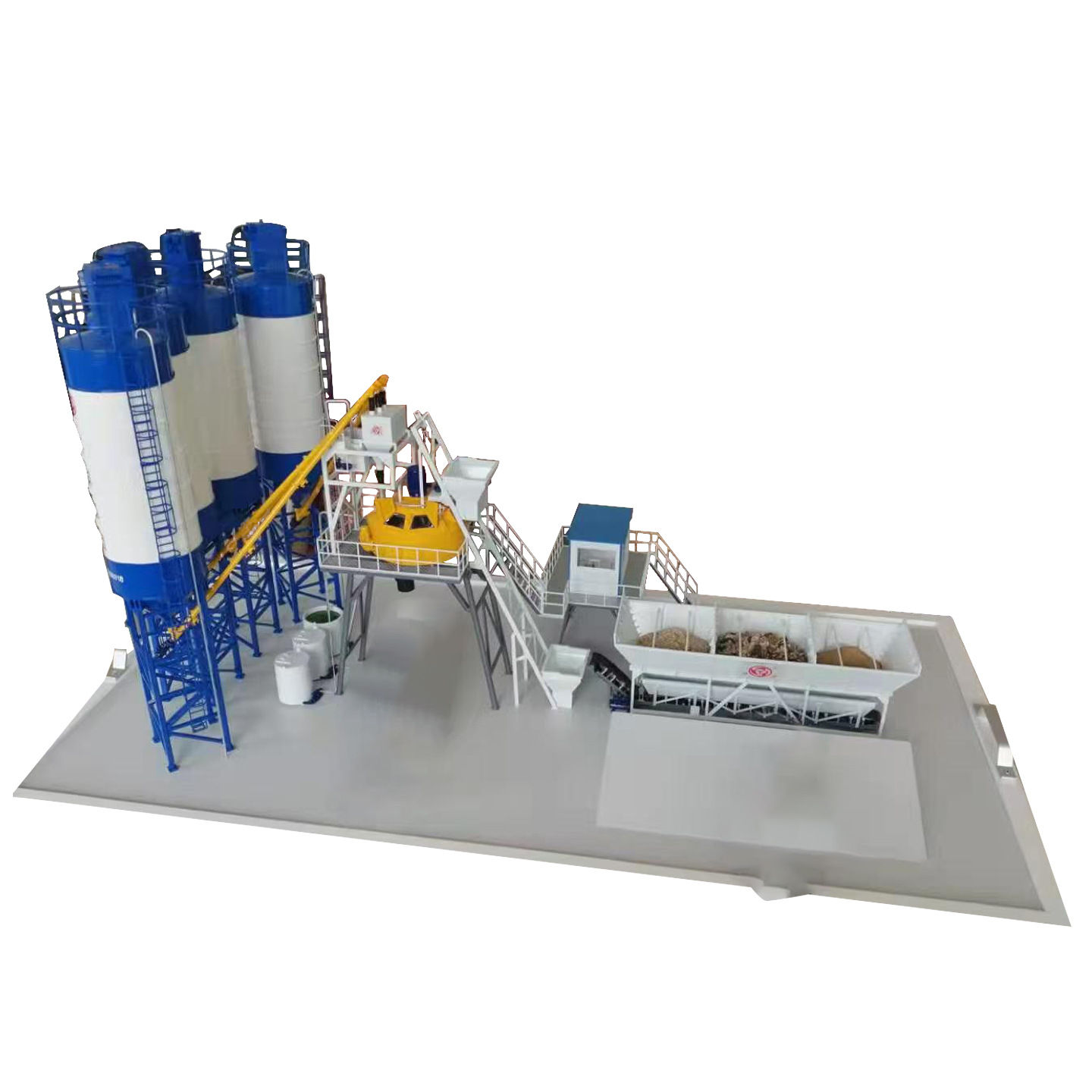 Mezclador de hormigón móvil HZS90 / 240 estación de mezcla de cemento vertical