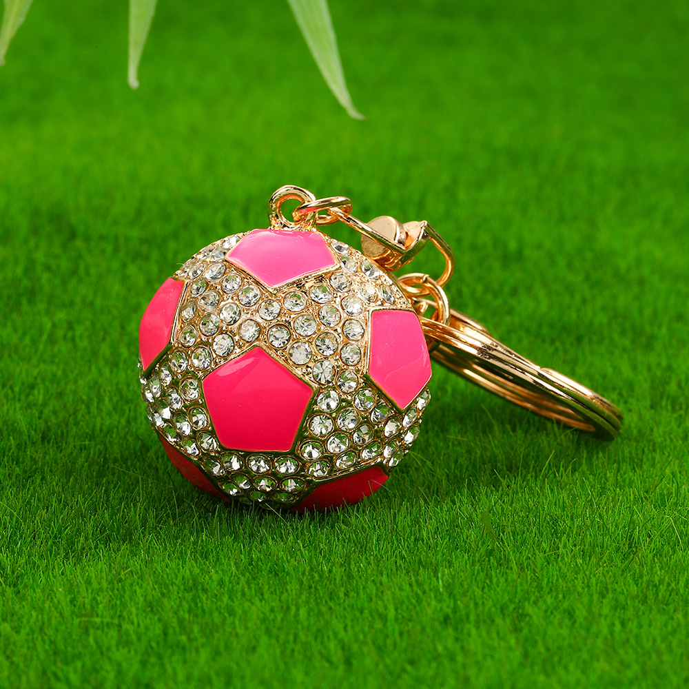 Personalised Football Keychain With Full Diamond World Cup Design_voghion.com
