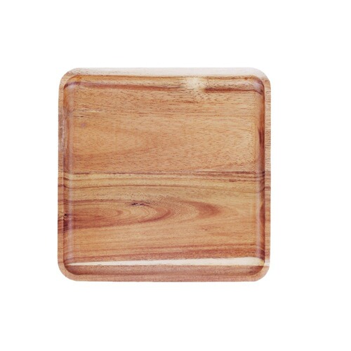 Square plate cake snack tray rosewood small wooden plate household nuts fruits wood grain tea tray wholesale