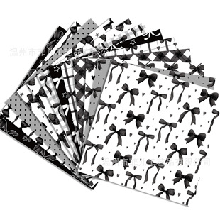 Ww181-15 Black Bow Background Paper Collage Material Cardboard Dark Princess Style Decorative Background Paper