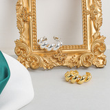 (Трансграничная торговля), металлическое трехмерное кольцо с косичкой, безразмерный аксессуар, на указательный палец, французский стиль