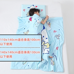 ♔ Category a Maternal and Infant Grade Kidsren's Anti-Kick Quilt Summer Baby Sleeping Bag Thin Silk Air-Conditioned Quilt Baby Summer Cool