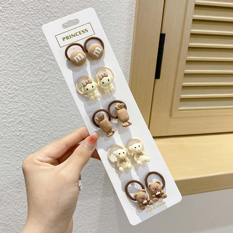 Banda de goma de dibujos animados para niños, las niñas atan el cabello sin lastimar el cabello, linda banda para el cabello, cuerda para el cabello, bebé de alto valor, cuerda para el cabello