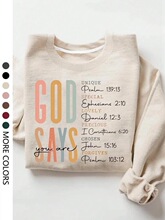 R 75765 Scripture Print Drop Shoulder T-Shirt �羳�W��
