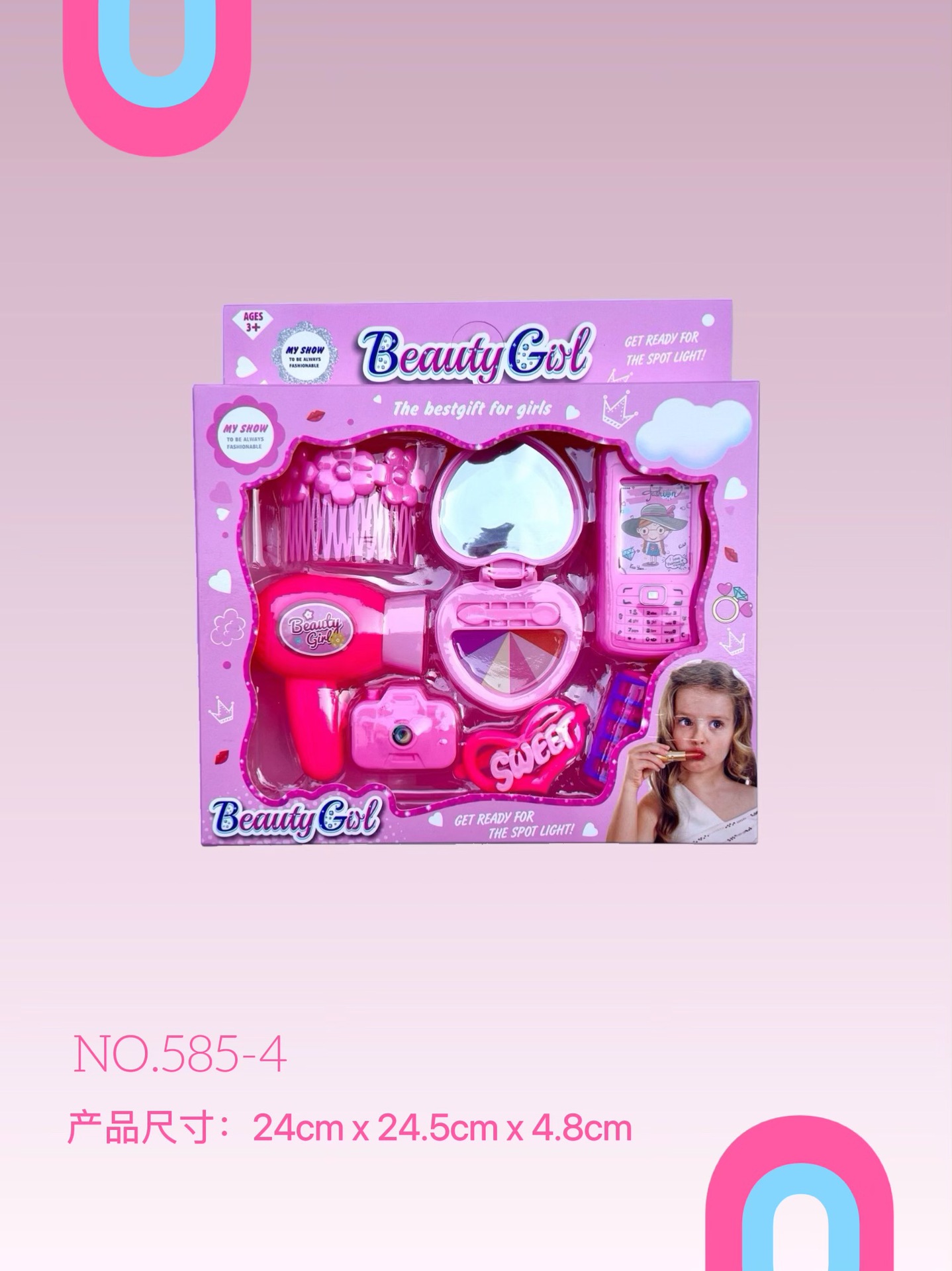 Simulación de juegos de juguetes y accesorios para el hogar, secador de pelo, peluquería, maquillaje, permanente, tocador, juego de juguetes, regalo image 9