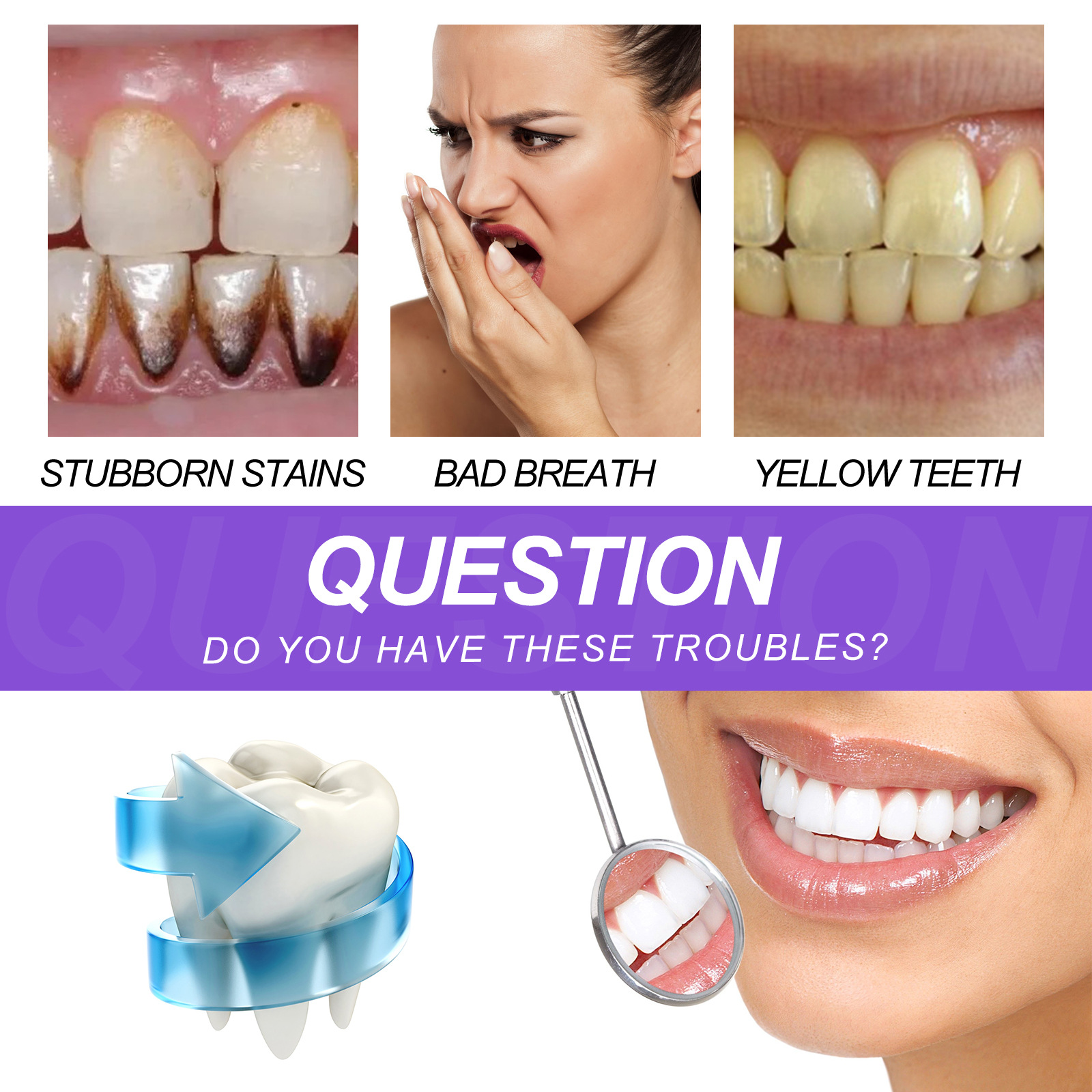 West&Month V34 Purple Toothpaste Whitening Teeth Cleansing Stains and Odors_voghion.com