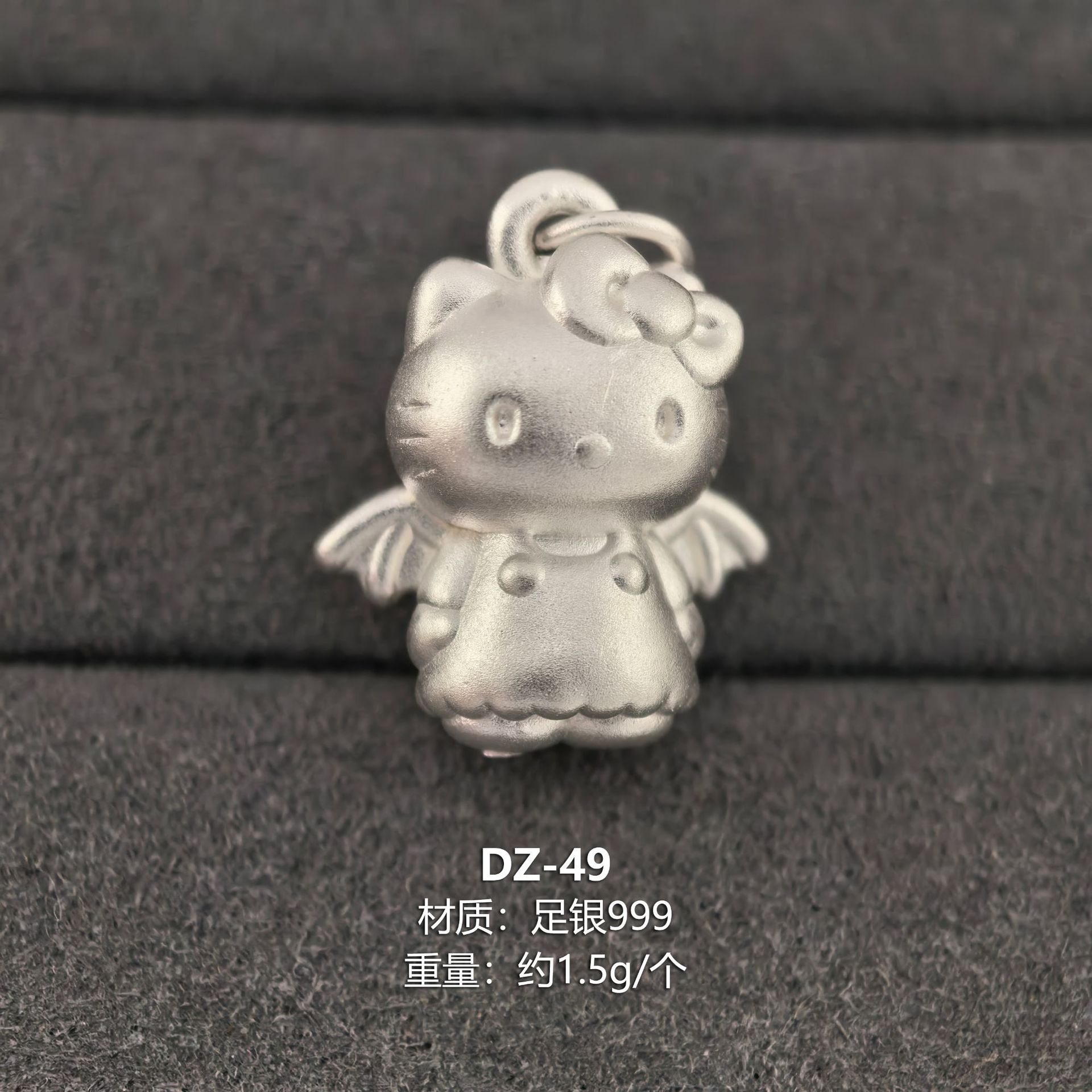 Pure Silver 999 Hello Kitty Fortune Beads My Melody Spacer Beads Handmade String DIY Jewelry Accessories Pure Silver Kt Cat Loose Beads