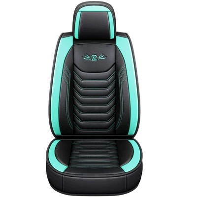 Seat cushion, seat cover: seat cover car seat cover - black-green-single