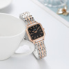 Fashionable square swiss watch, bracelet, women's watch, city style, simple and elegant design, thin strap, Birthday gift