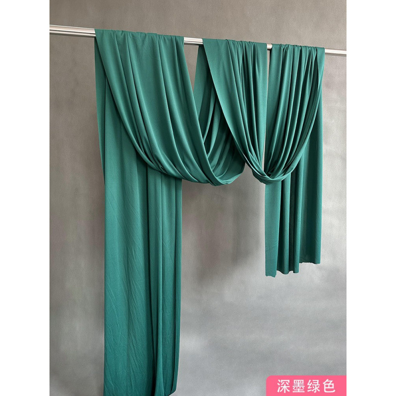 Techo de la boda cortina de seda de leche tela elástica decoración azul cortina de fondo de la sala de bodas coreana