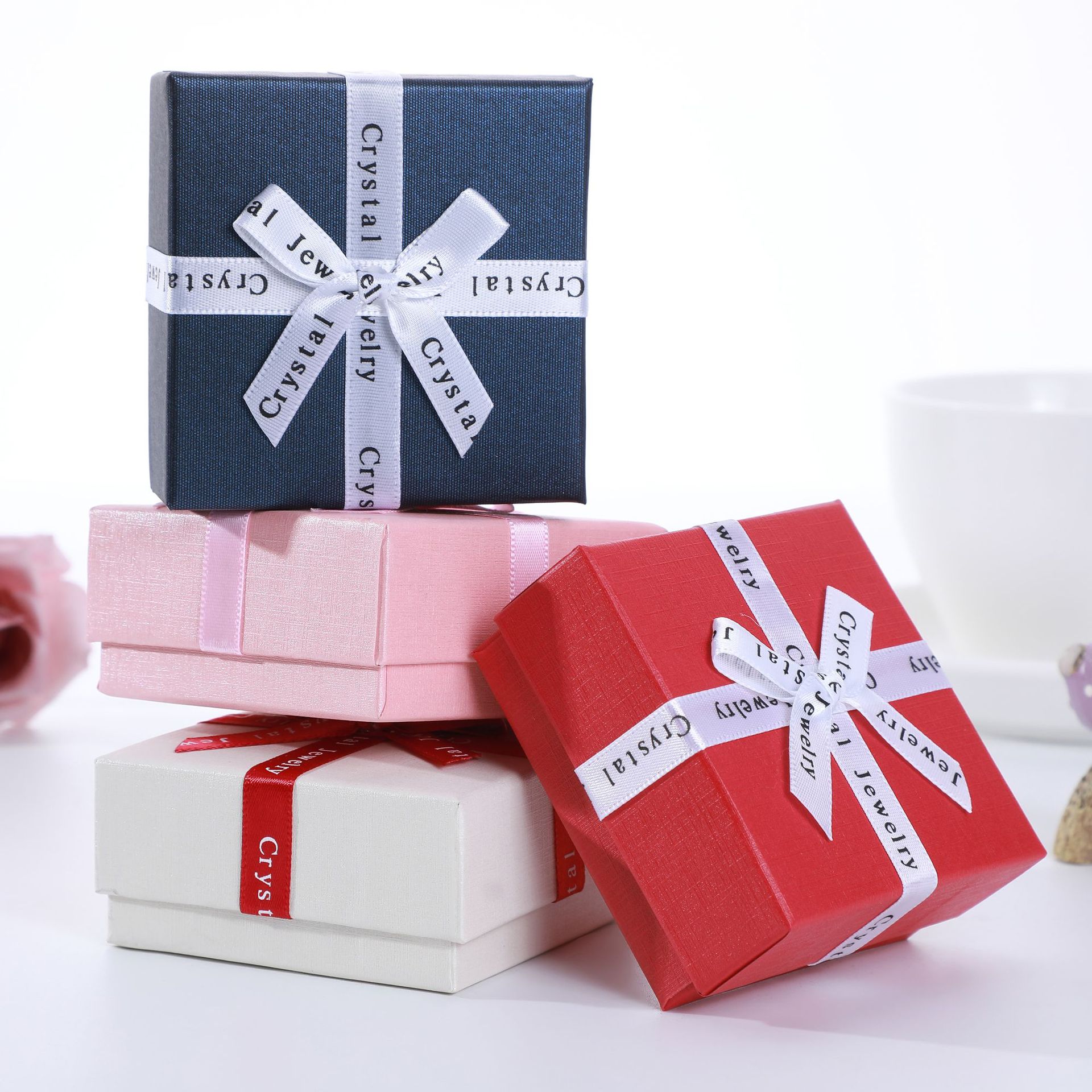 Factory letters heaven and earth cover jewelry necklace jewelry ring bow ribbon packaging box wholesale