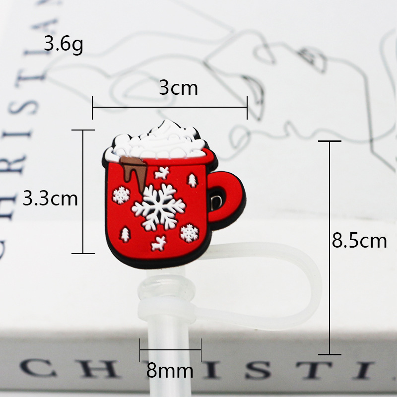 Tapa de paja Spot 7-8mm silicona linda mini muñeca parche tapón a prueba de polvo decoración de pajitas tapón a prueba de polvo