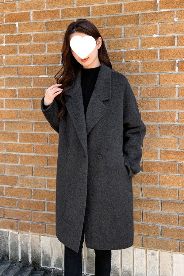 灰色毛呢大衣女2025新款秋冬女装宽松显瘦西装领流行呢子外套女