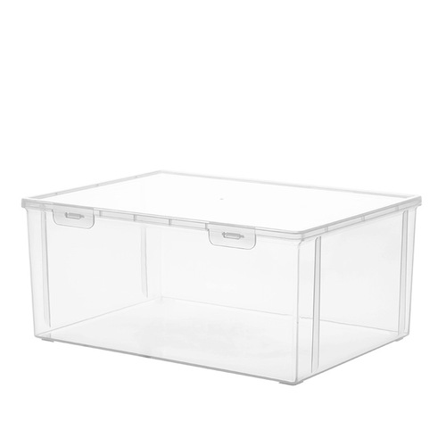 Desktop storage box multi-functional dust-proof portable kung fu tea cup tea set storage box transparent storage box