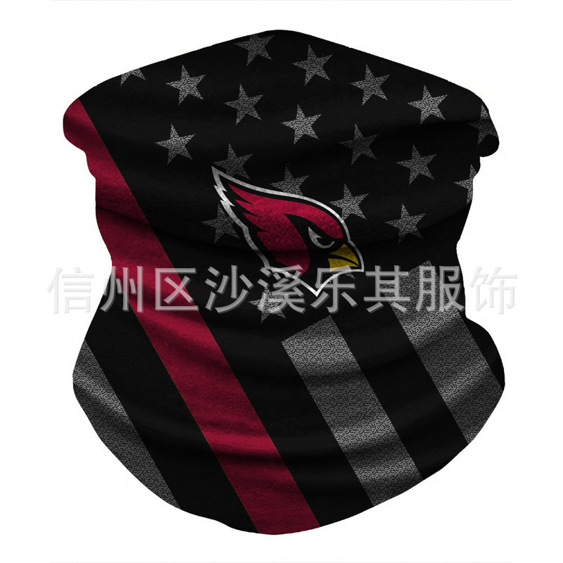 Máscara de impresión digital 3D para equipos de la NFL europeos y estadounidenses Montar al aire libre a prueba de polvo, protección solar, máscara deportiva a prueba de viento, se puede fijar Zhi