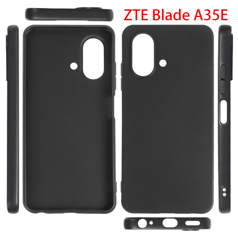 适用中兴 zte blade a35e全磨砂tpu皮套素材手机壳a76 5g黑色软壳