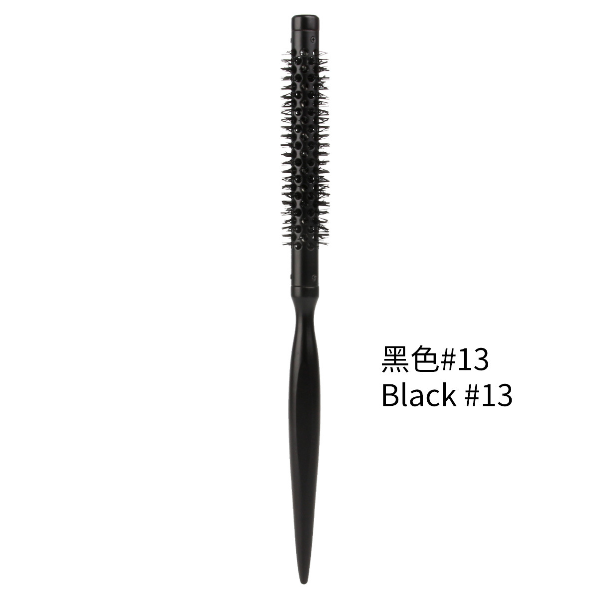 Estilista especial resistente a altas temperaturas de lana de nylon cilindro de rodadura ultra-fino pequeño rodillo de lana peine soplado raíz del pelo tubo de aluminio punta cola peine hebilla interior