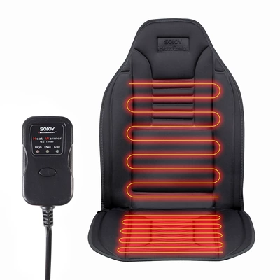 Source Factory Ultra-Low Price Car Heating Seat Cushion for Winter 12V Car Heating Seat Pad with Fast Constant Temperature Protection (Multi-function pad) - 154-black-single-seater