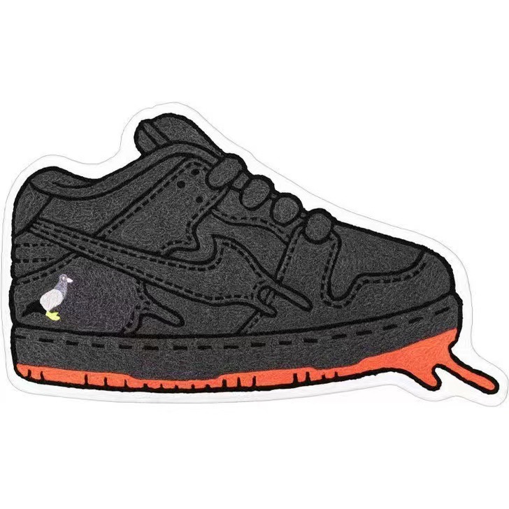 Zapatillas de deporte de marca de moda alfombra de piso de terciopelo de cristal irregular en forma de dibujos animados alfombra de piso de cachemira suministro transfronterizo entrega de una sola pieza