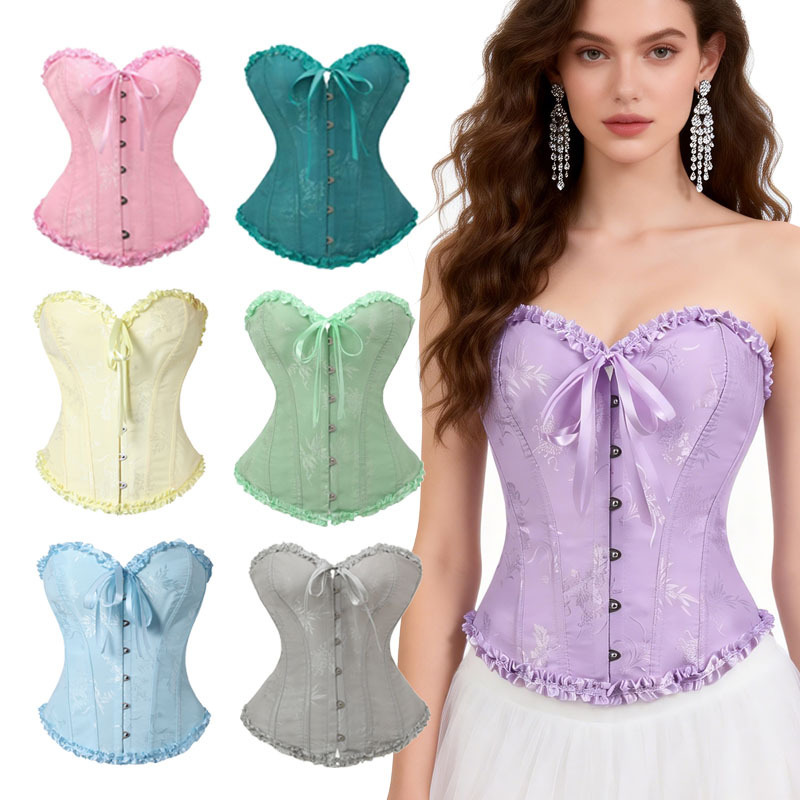 Court-Style Shapewear Fishbone Corset Outerwear Dress, Tight-Fitting Waist-Cinching Corset, Tummy Control Bustier Top for Women, Body-Slimming