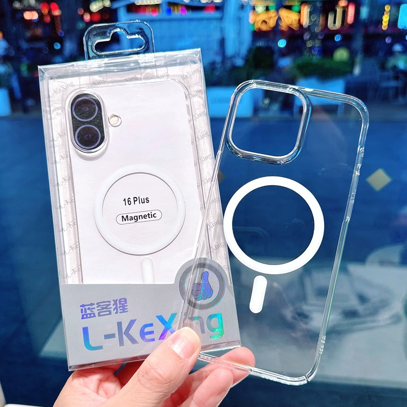 Прозрачный магнитный чехол для Apple 16PRO, iPhone17/13, ультратонкий защитный чехол из поликарбоната, жесткий чехол для 15