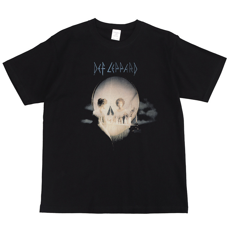 Def Leppard Digital Direct Print Rock Band American Street Style Acdc Vintage Black Short-Sleeve T-Shirt Def Leppard Digital Direct Print Rock Band American Street Style Acdc Vintage Black Short-Sleeve T-Shirt