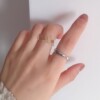 Brand minimalistic ring, accessory, silver 925 sample, Japanese and Korean, simple and elegant design