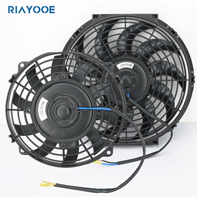 Radiator fan universal 12V 80W120W automobile oil-cooled and air-cooled electric push-pull kit cooling system (Fan)