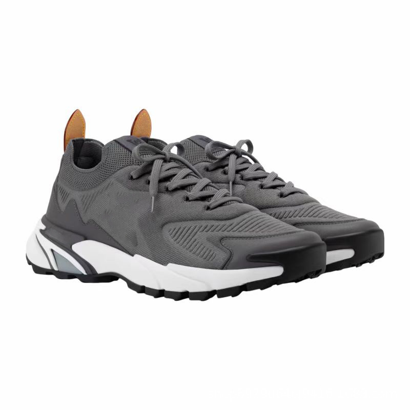 Ready Stock Sports Shoes Knitted Upper Slip-On Black Navy Blue Sports Shoes Men's Shoes Running Shoes