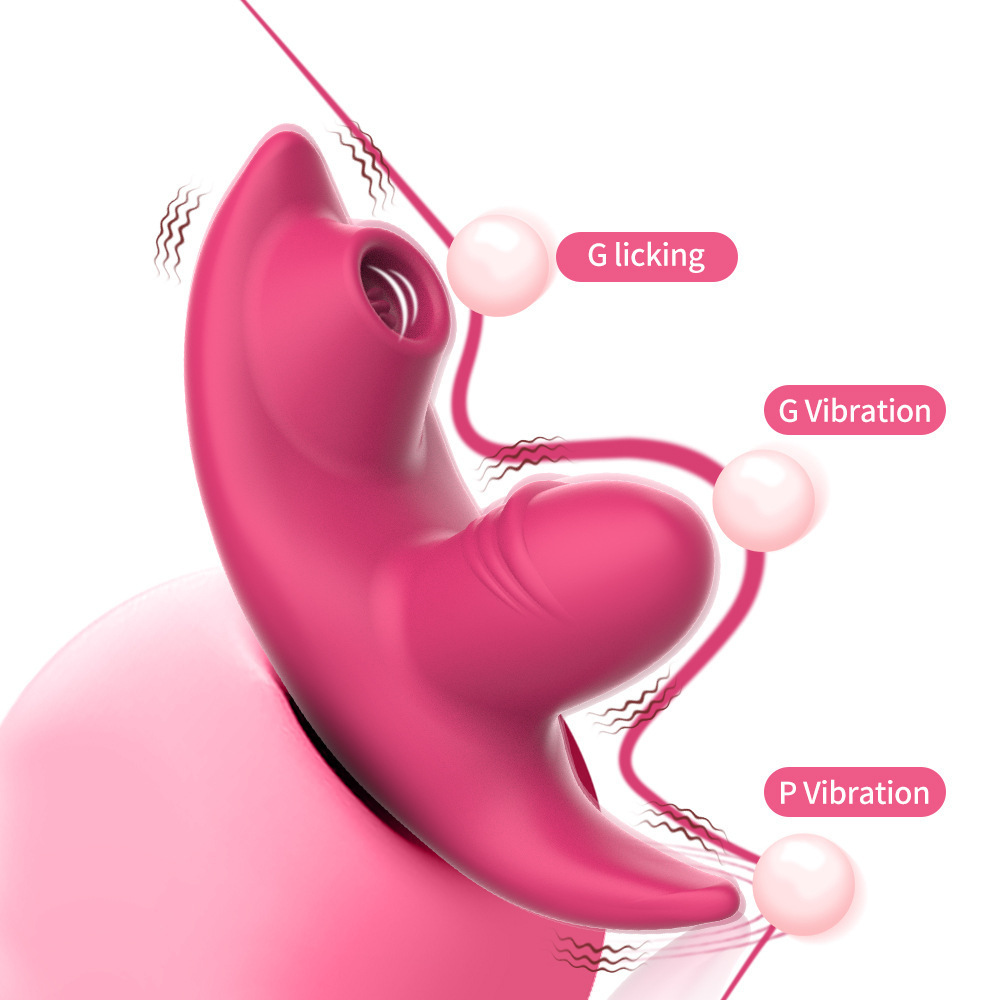 Eva Wearable Vibrator with App Control, Tongue-Licking Brush Head, Purple Silicone — detail image 4