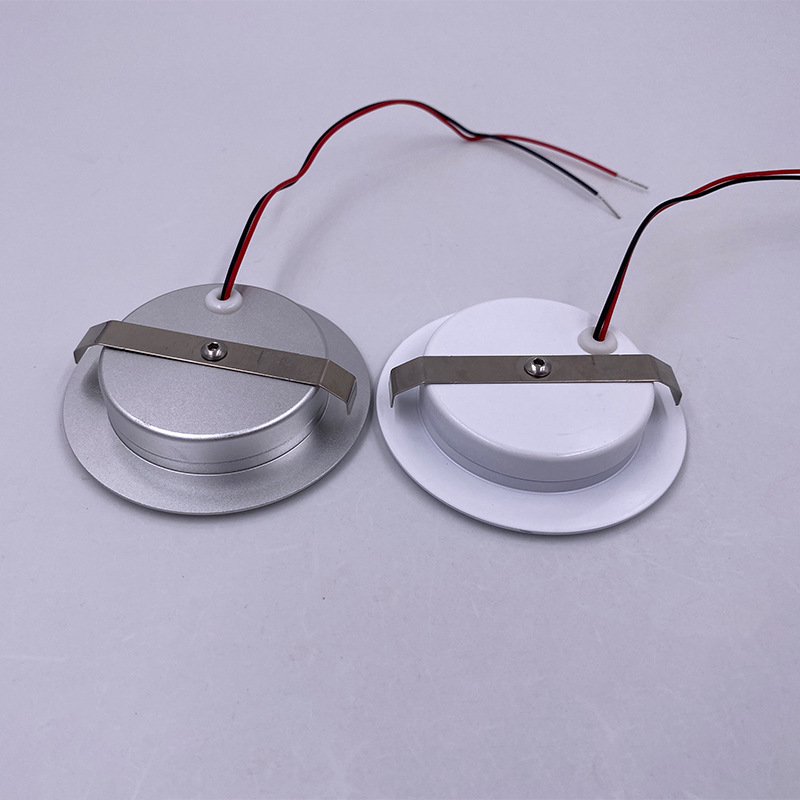 12V/24V incrustado IP65 impermeable oculta pequeña luz redonda LED luz del Gabinete 3W agujero abierto vino gabinete escaparate Luz