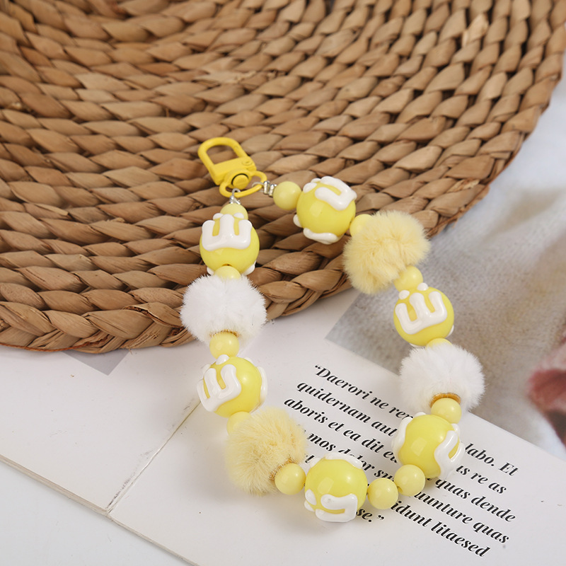 Nuevas letras creativas cuentas colgantes de teléfonos móviles bolsos bolsas de pelo llaveros de automóviles joyas colgantes caja ciega en vivo