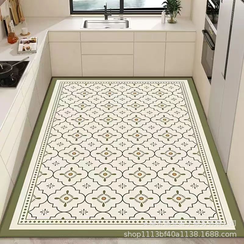 Kitchen Floor Mats Are Non-Slip, Oil-Proof, Waterproof, Washable and Wipeable Pvc Mats, Kitchen Carpets, Stain-Resistant Floor Mats