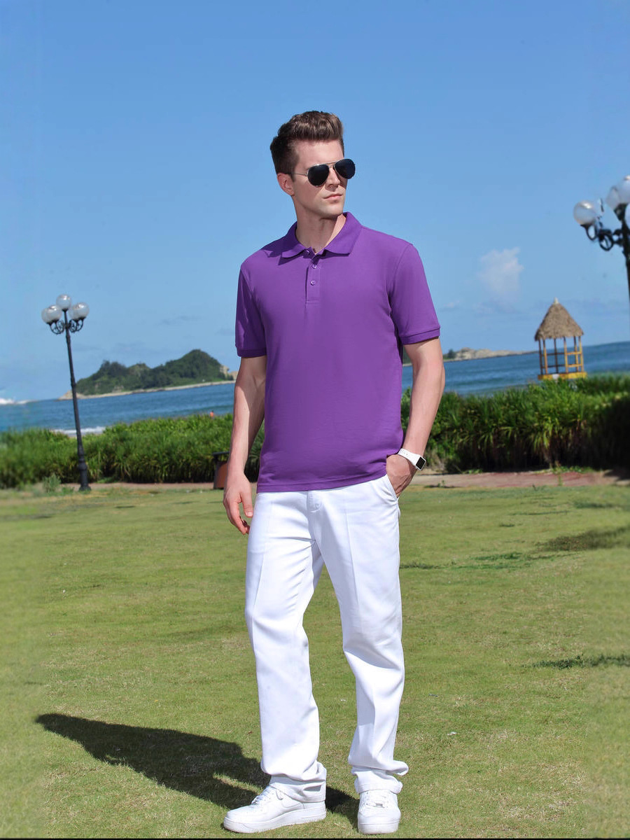 200g32 polo camiseta de manga corta hombre y mujer con solapa suelta camiseta de negocios casual fabricante transpirable