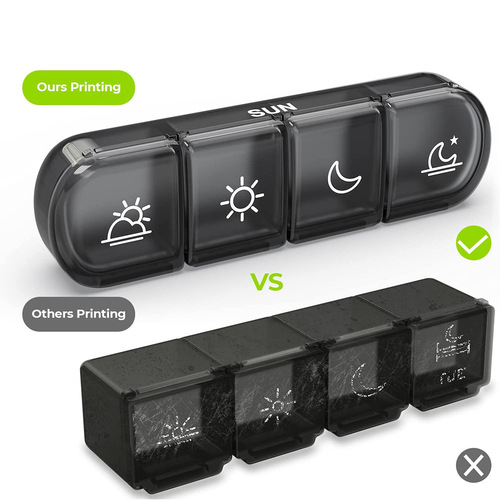 Amazon's new best-selling model, portable 28-compartment plastic pill box, portable mini sealed seven-day travel pill box